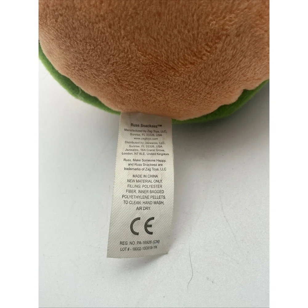 Russ Snackeez Bradley Burger Plush Cheeseburger 5